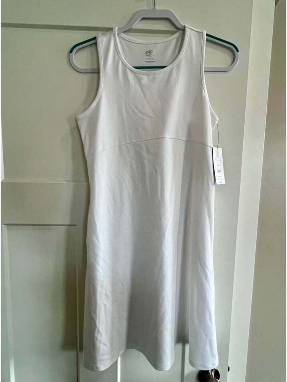 White Athletic Sleeveless Dress XL